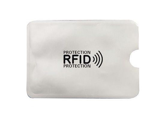 Papel de aluminio RFID plástico olográfico que bloquea la funda de las tarjetas